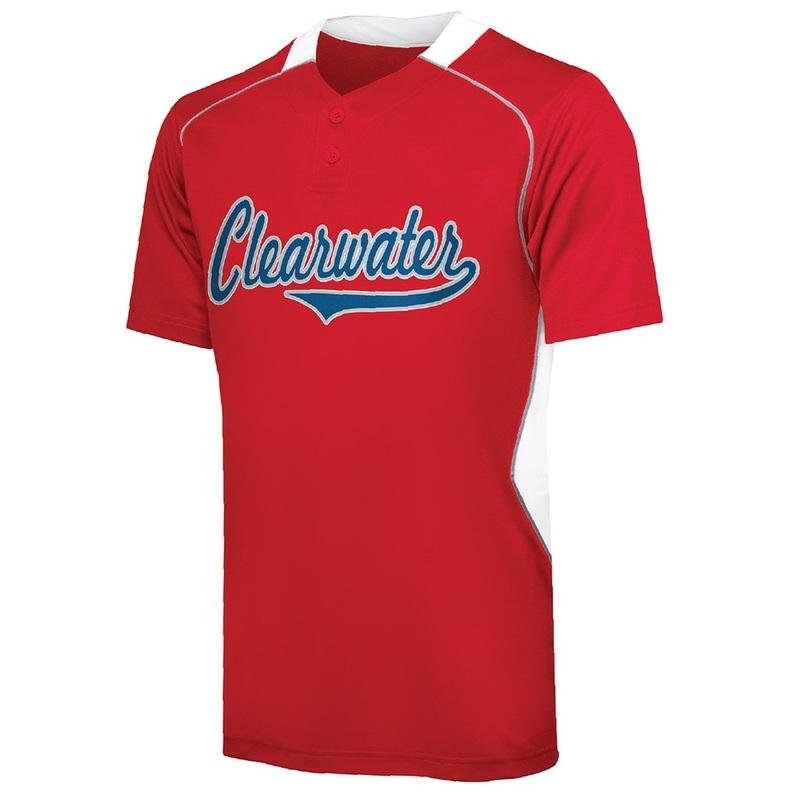4019 Two-Button Rival Performance Baseball Jersey ADULT