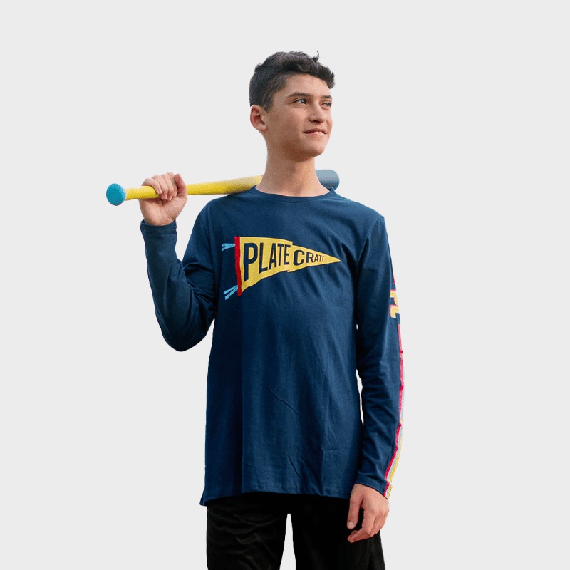 Pennant Long Sleeve Tee|Youth Medium|Youth Large|Youth XL|Adult Small|Adult Medium|Adult Large|Adult XL|Adult XXL