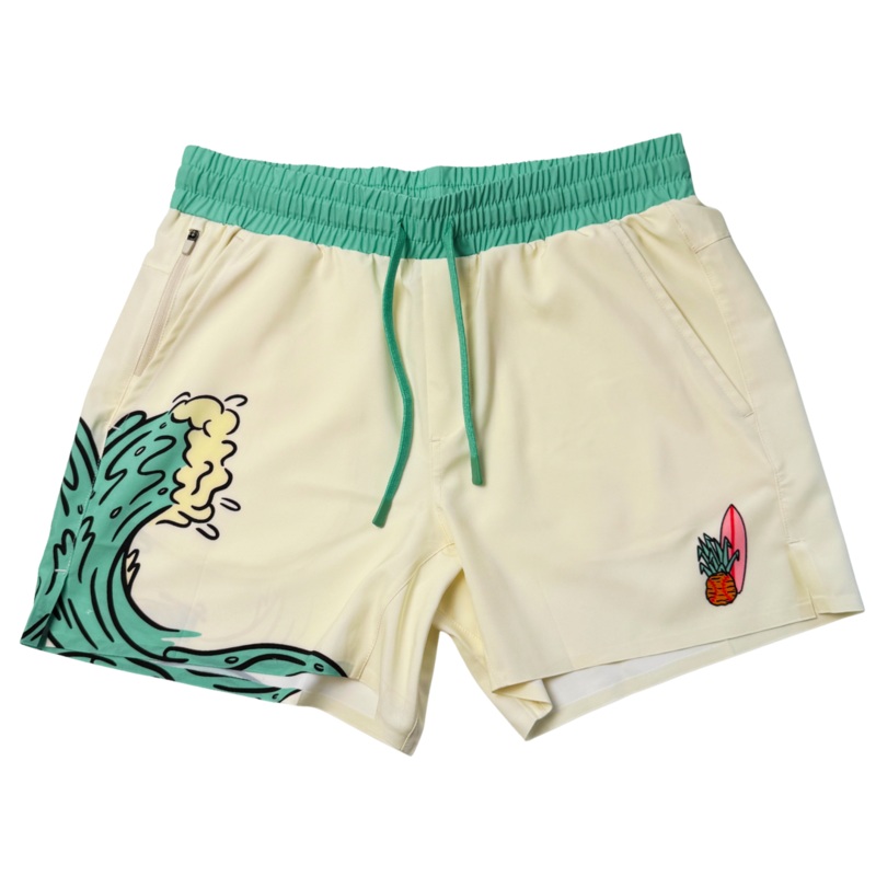 Summer Vibes Creme Wave Shorts
