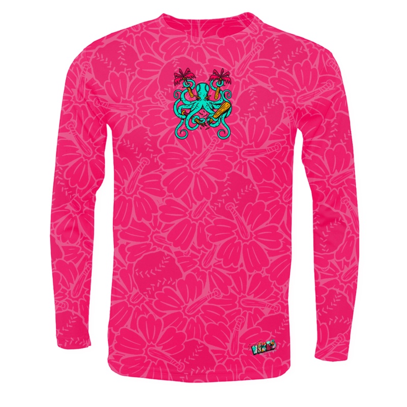 Summer Vibes Pink Long-sleeve Shirt