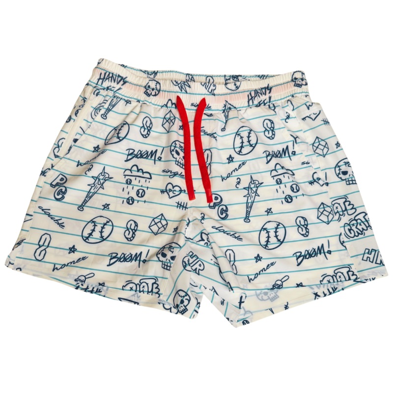 White Doodle Shorts|Youth Small|Youth Medium|Youth Large|Youth XL|Adult Small|Adult Medium|Adult Large|Adult XL|Adult XXL