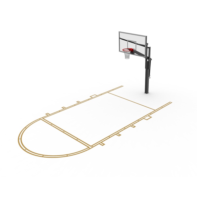 Murray Sporting Goods Basketball Free Throw Lane Court Marking Stencil Kit