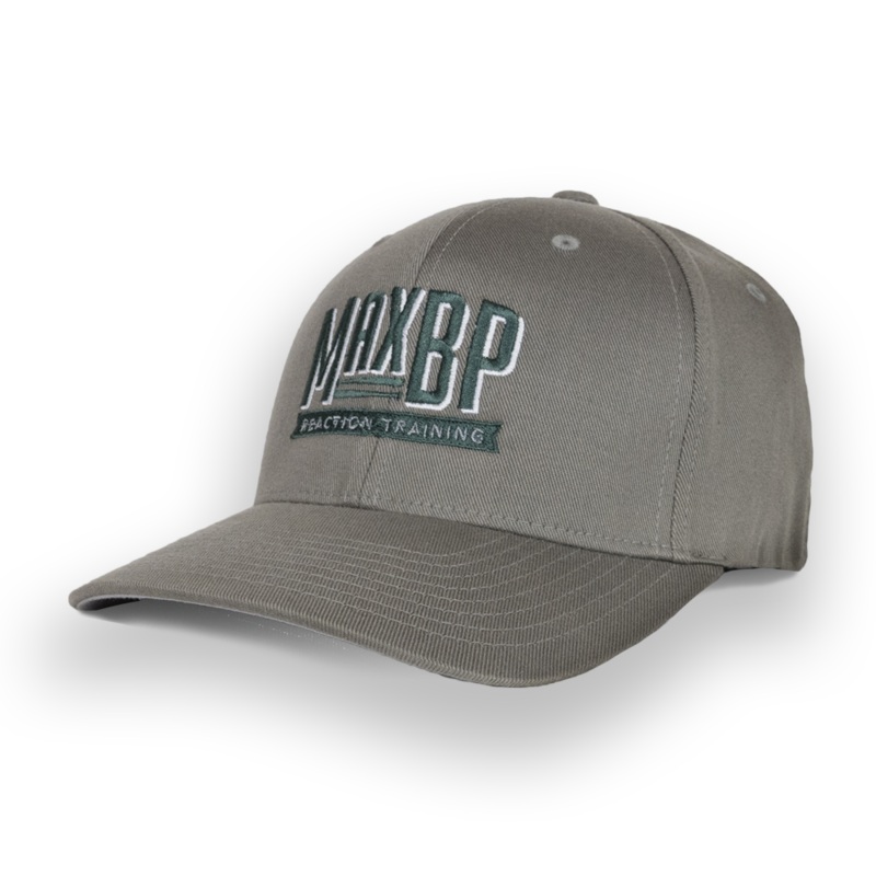 MaxBP FlexFit Logo Baseball Cap (Gray) – (HOLIDAY SPECIAL DEAL)