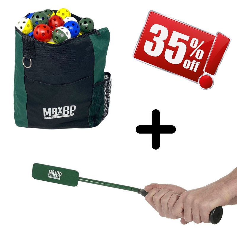 Hitting Bundle #1 (Indoor Training) – Insider Bat, 120 Training Balls, Ball Bag