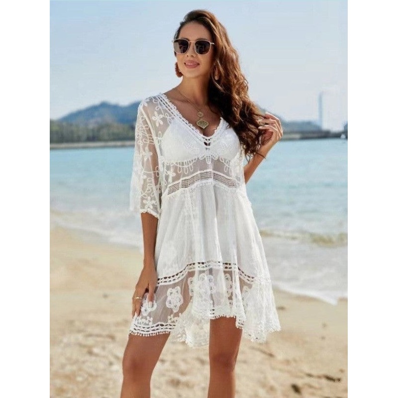 Lace Coverup|White|Black|Purple|Yellow|Rust