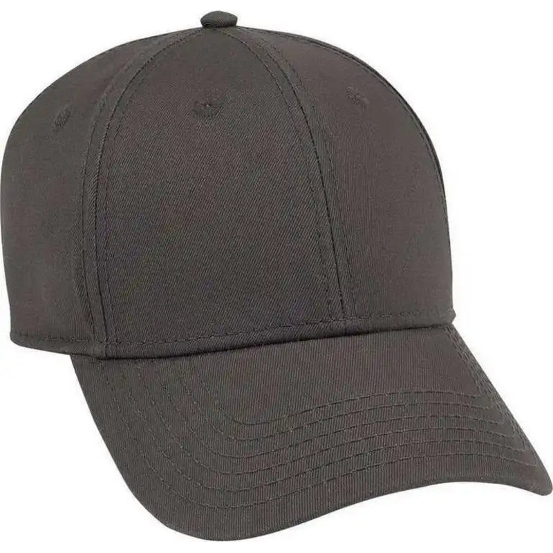 OTTO 19-1203 Superior Cotton Twill 6 Panel Low Profile Baseball Cap – Charcoal Gray