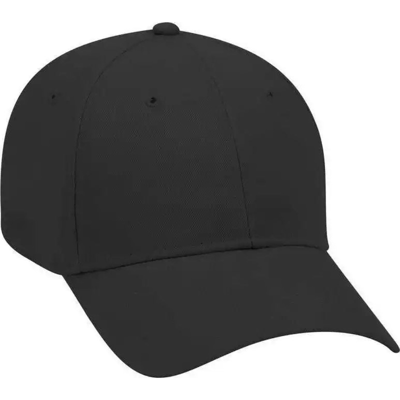 OTTO 19-503 Brushed Cotton Twill Low Profile Pro Style Cap with Full Buckram – Black