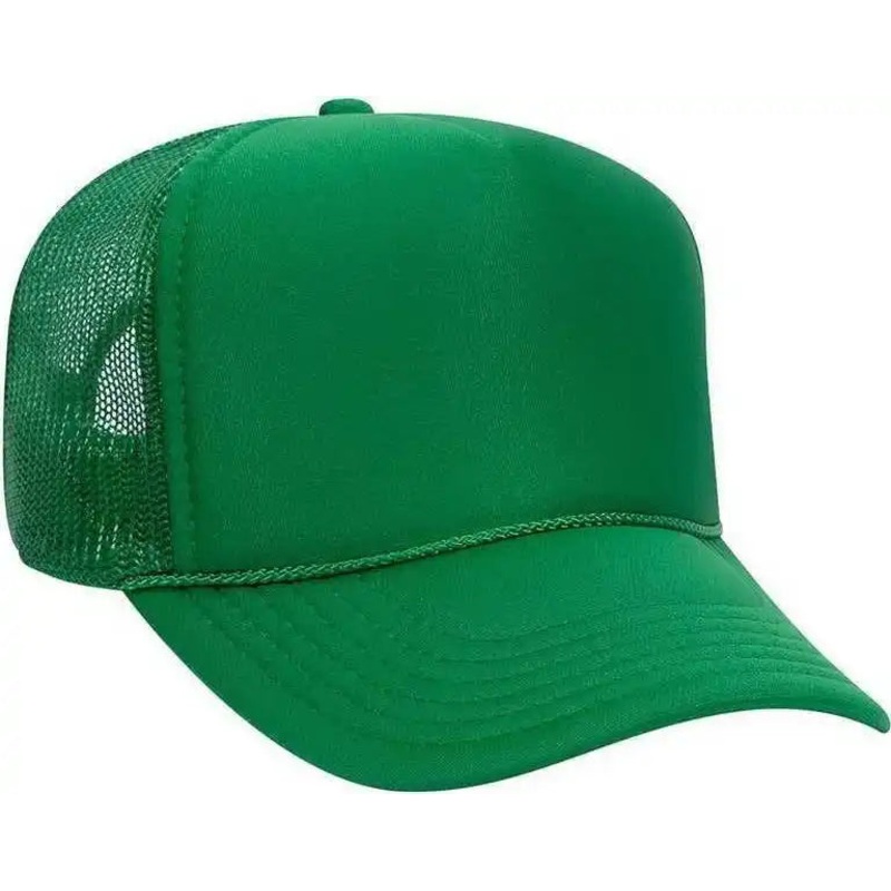 OTTO 32-467 Polyester Foam Front 5 Panel Pro Style Mesh Back Cap – Kelly