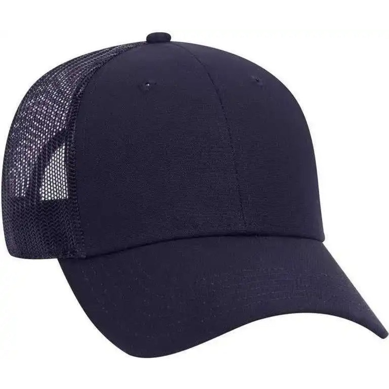 OTTO 83-1273 Cotton Canvas Mesh Back Low Profile Baseball Cap – Navy
