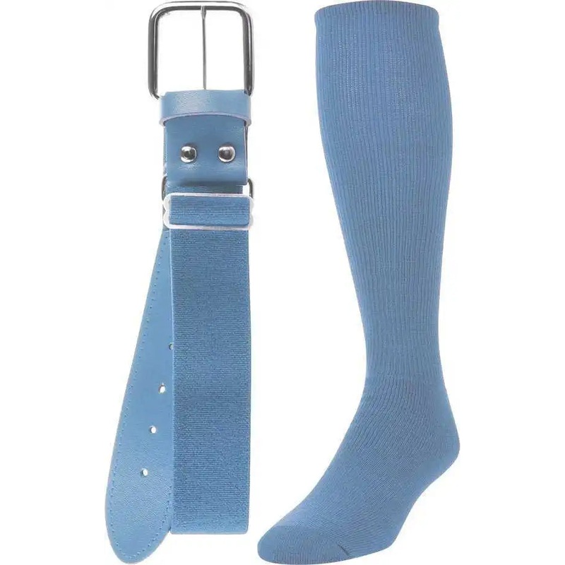 TCK Belt Knee High Sock Combo – Columbia Blue