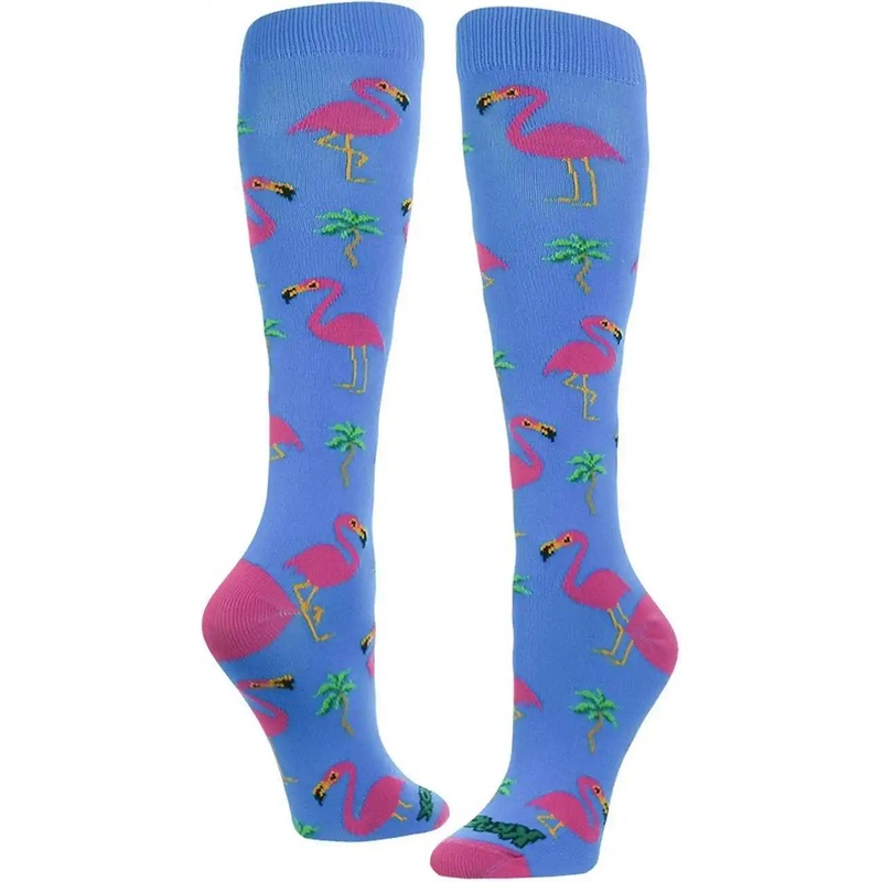 TCK Krazisox Flamingos Knee High Socks – Blue