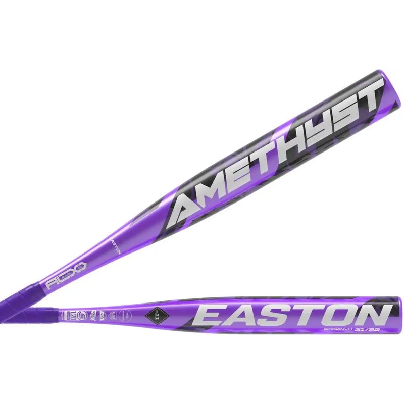 Easton 2025 Amethyst (-11) Fastpitch Softball Bat – Purple White