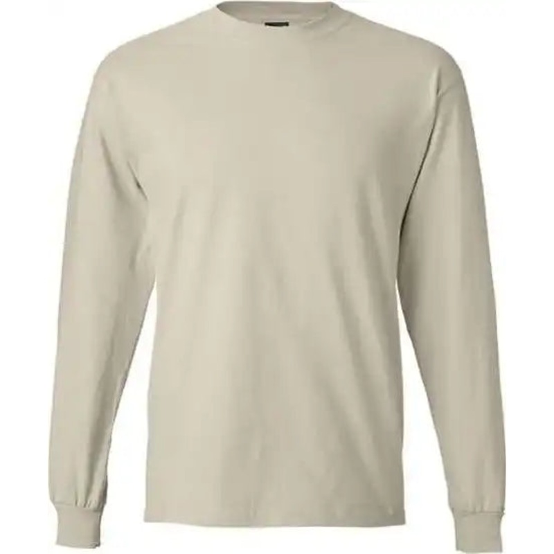Hanes 5186 Beefy-T Long Sleeve T-Shirt – Natural