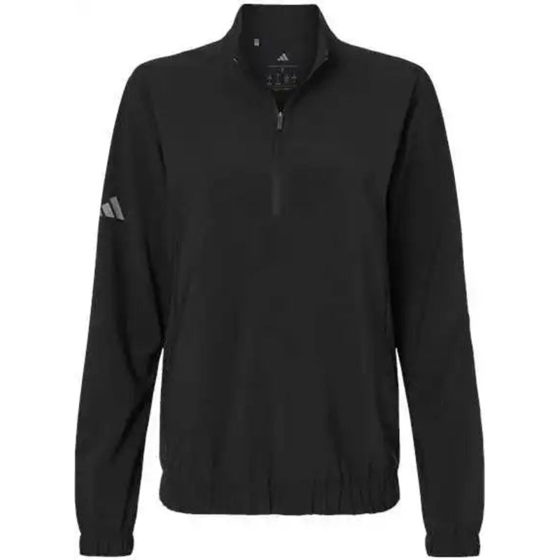 Adidas A706 Women’s Woven Half-Zip Pullover – Black