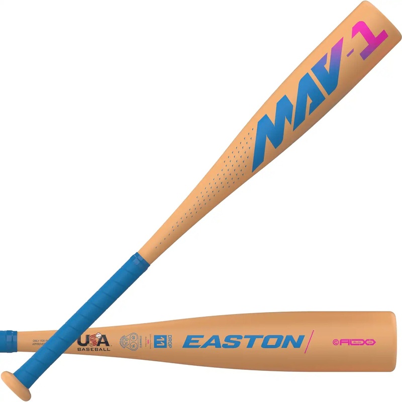 Easton 2026 MAV1 (-11) Tee Ball USA Approved Bat ETB6M1F11 – Blue Orange