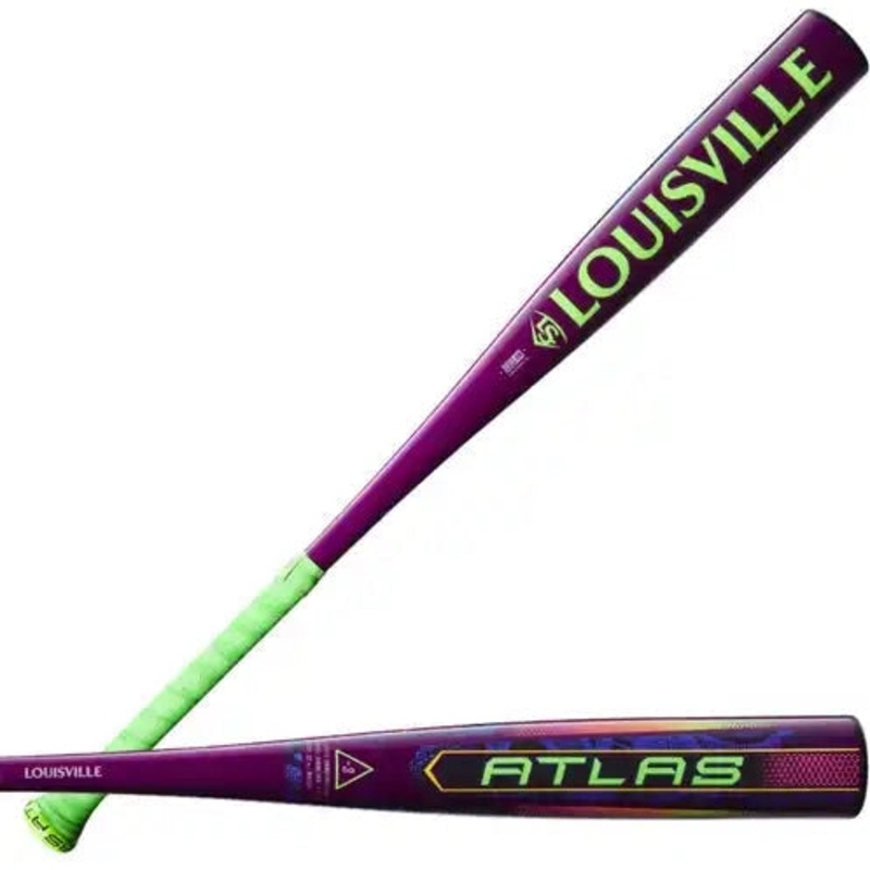 Louisville Slugger 2025 Atlas Neon Energy (-3) BBCOR Bat WBL4164010 – Green Purple