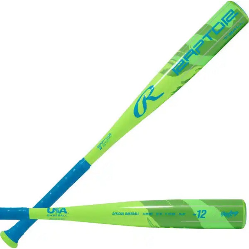 Rawlings 2026 Raptor (-12) USA Approved Tee Ball Bat RTB6R12 – Green Lime