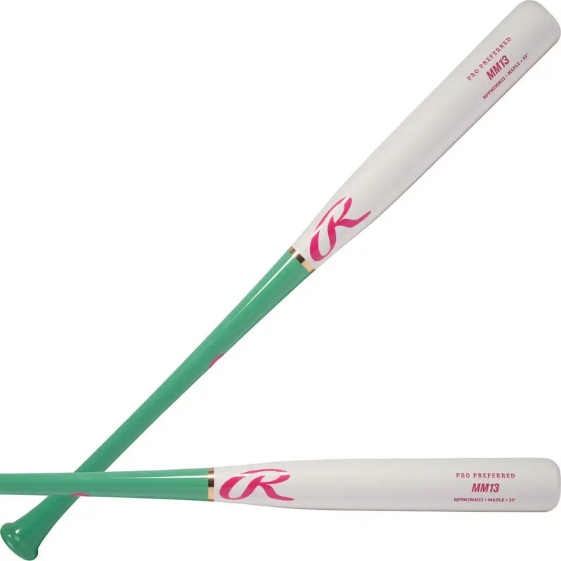 Rawlings Pro Preferred MM13 Maple Bat RPPM5MM13 – Green White Scarlet