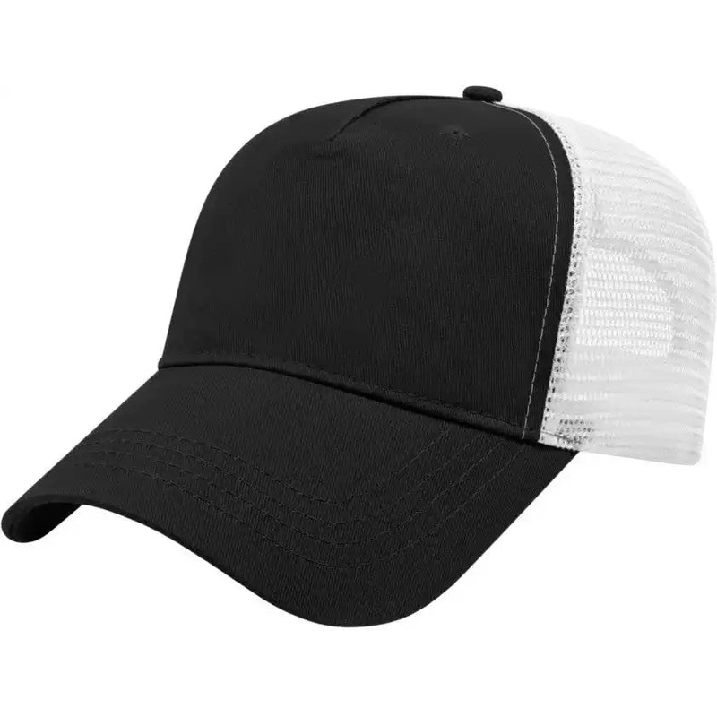 Cap America X600 X tra Value Five Panel Mesh Back Cap – Black White