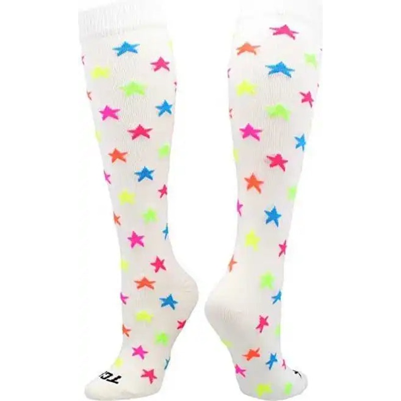 TCK Krazisox Stars Knee High Socks – White