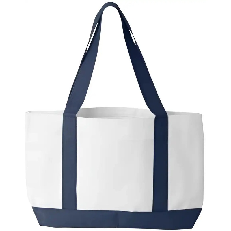 Liberty Bags 7002 P&O Cruiser Tote – White Navy