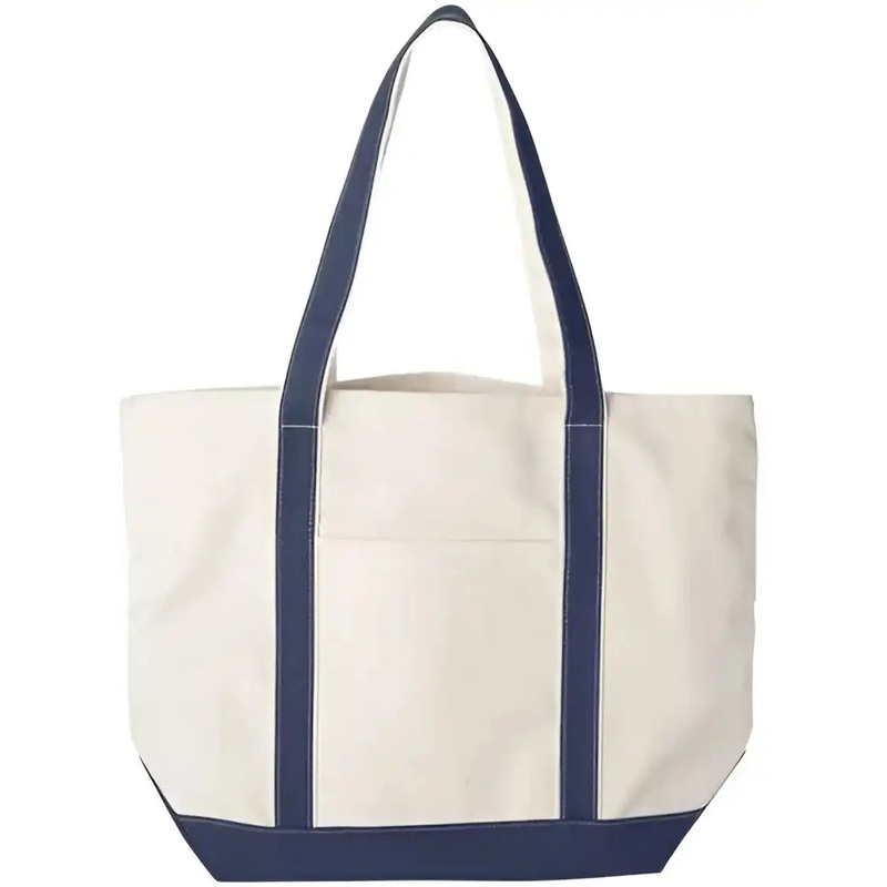 Liberty Bags 8872 X-Large Boater Tote – Natural Navy