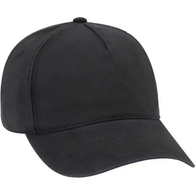 OTTO 99-940 Ultra Soft Superior Garment Washed Brushed Cotton Twill 5 Panel Low Profile Pro Style Cap – Black
