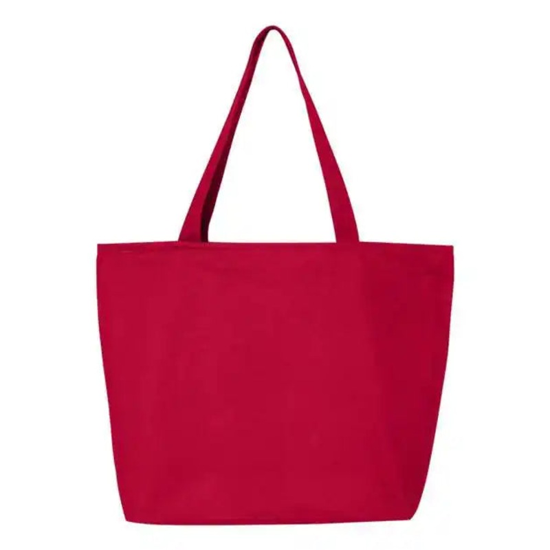 Q-Tees Q611 25L Zippered Tote – Red