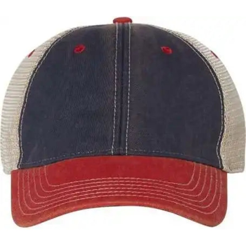 Legacy OFA Old Favorite Trucker Cap – Navy Scarlet Red Khaki