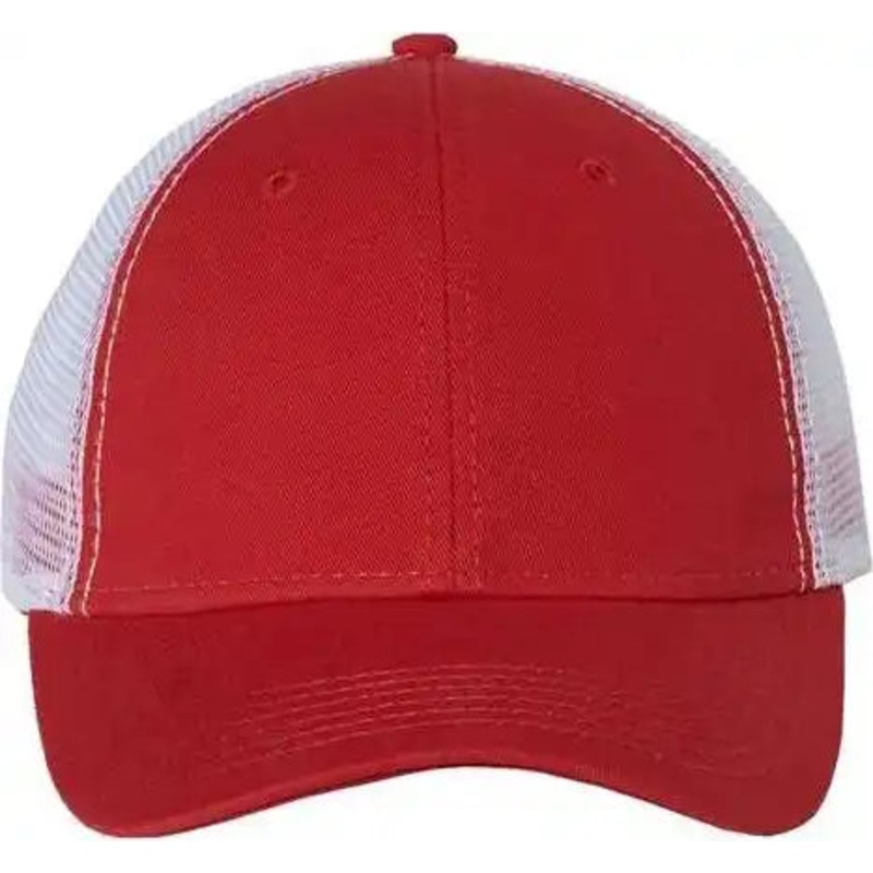 Sportsman AH80 Bio-Washed Trucker Cap – Red White