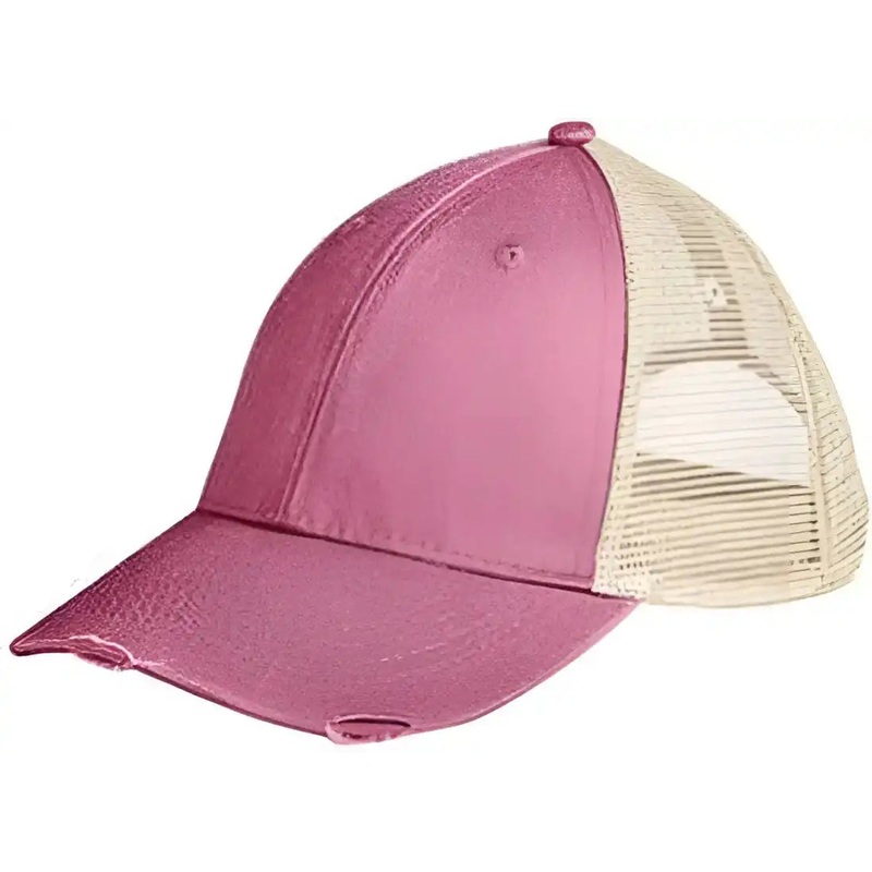 Adams OL102 Distressed Ollie Cap – Burgundy Tan