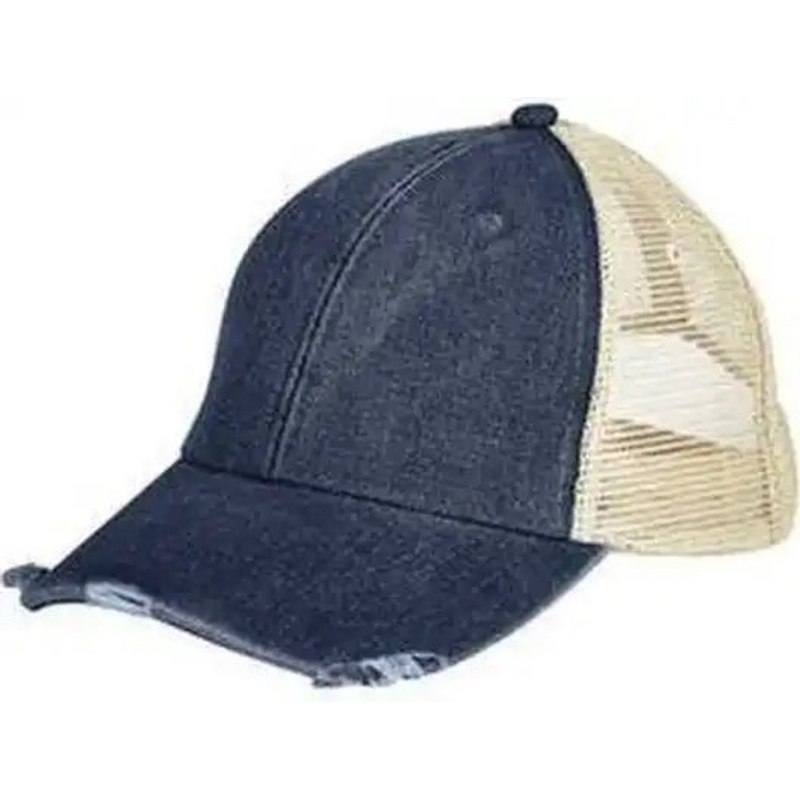 Adams OL102 Distressed Ollie Cap – Dark Denim Tan