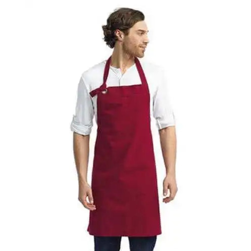 Artisan Collection by Reprime RP130 Unisex Calibre Heavy Cotton Canvas Bib Apron – Burgundy