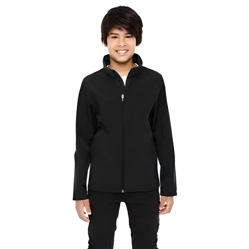 Team 365 TT80Y Youth Leader Soft Shell Jacket – Black