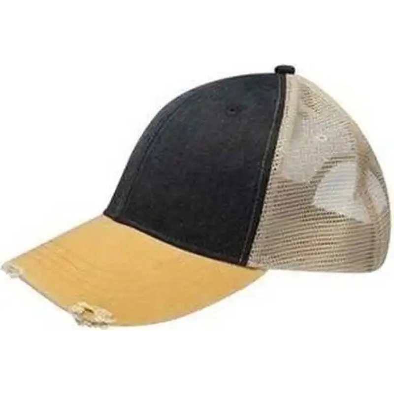 Adams OL102 Distressed Ollie Cap – Black Mstrd Tan