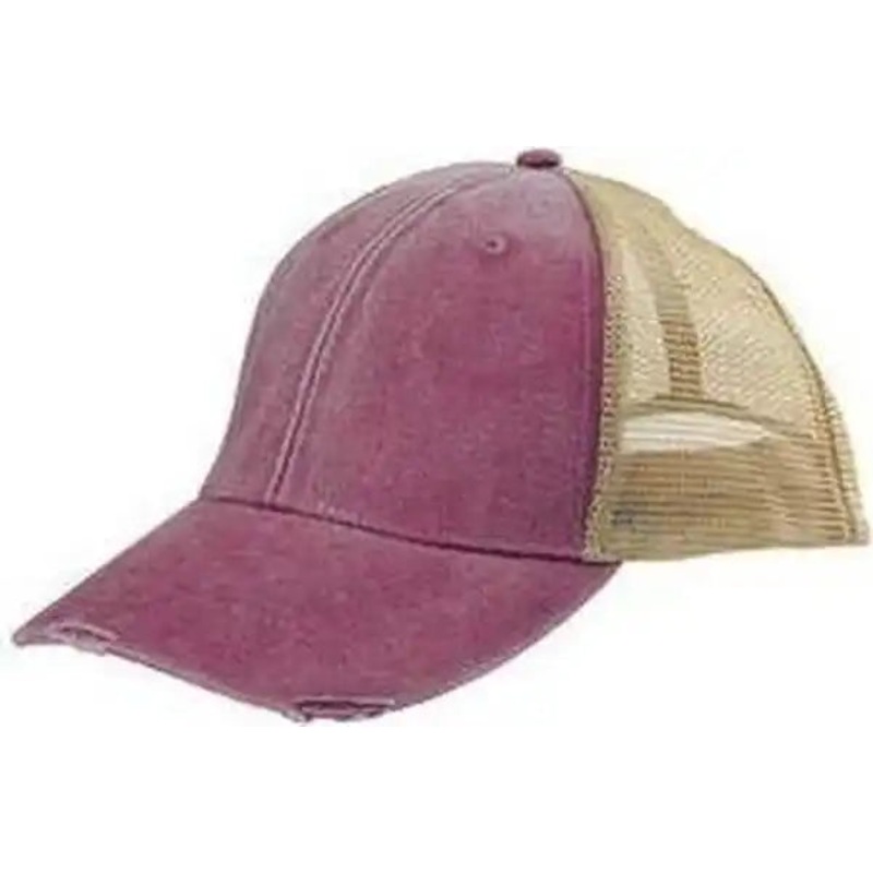 Adams OL102 Distressed Ollie Cap – Naut Red Tan
