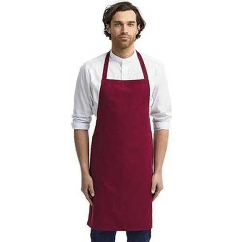 Artisan Collection by Reprime RP102 Organic Cotton Bib Apron – Burgundy