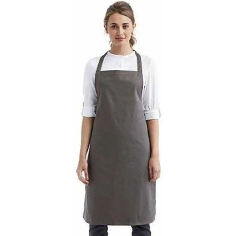 Artisan Collection by Reprime RP102 Organic Cotton Bib Apron – Dark Gray
