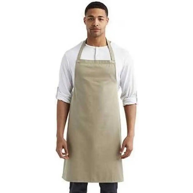 Artisan Collection by Reprime RP102 Organic Cotton Bib Apron – Khaki