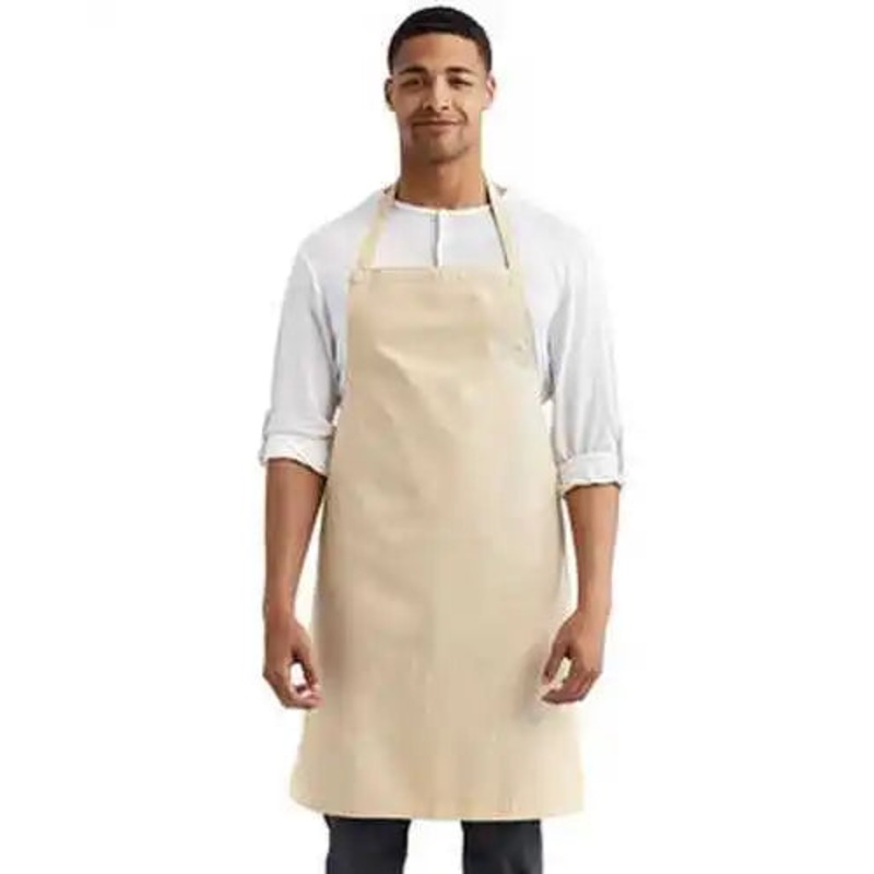 Artisan Collection by Reprime RP102 Organic Cotton Bib Apron – Natural