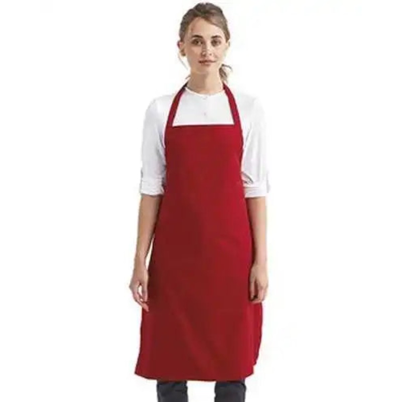Artisan Collection by Reprime RP102 Organic Cotton Bib Apron – Red