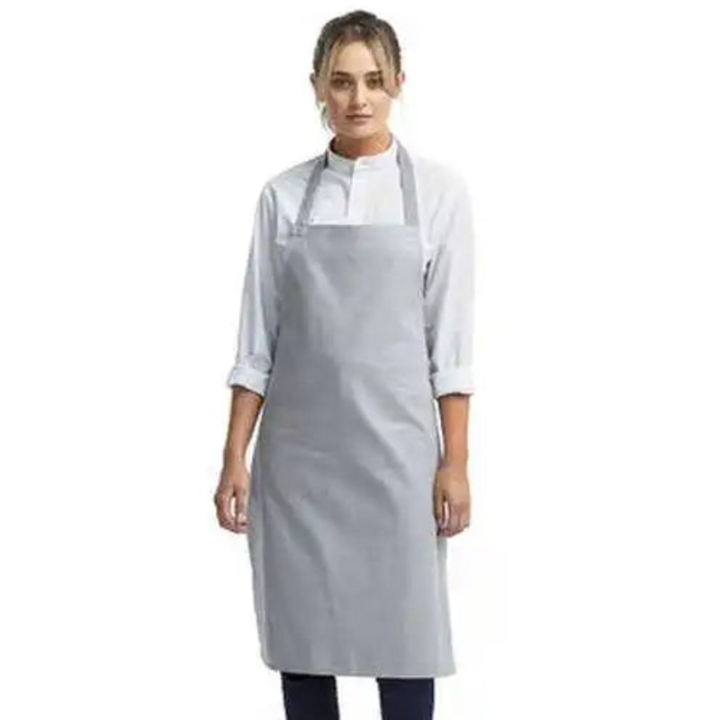Artisan Collection by Reprime RP102 Organic Cotton Bib Apron – Silver