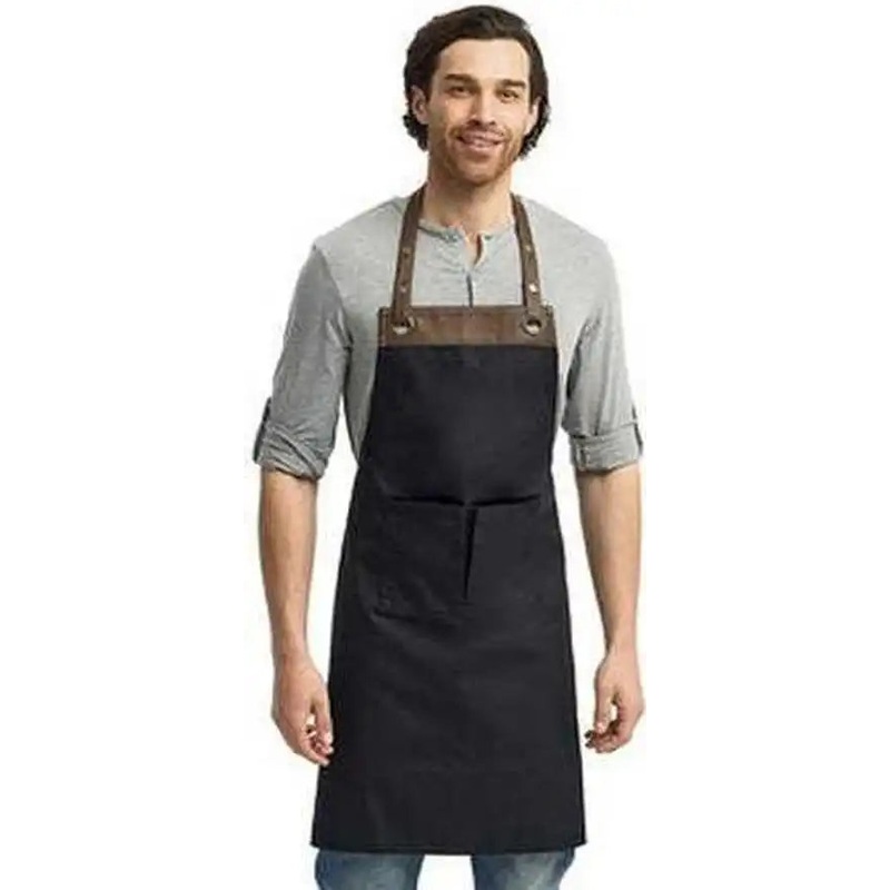 Artisan Collection by Reprime RP123 Espresso Bib Apron – Black Brown