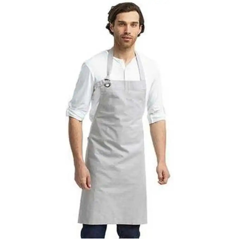 Artisan Collection by Reprime RP130 Unisex Calibre Heavy Cotton Canvas Bib Apron – Silver