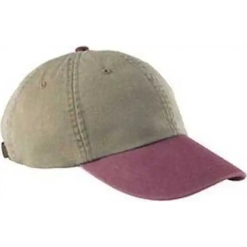 Adams LP101 Optimum Pigment Dyed-Cap – Khaki Burgundy
