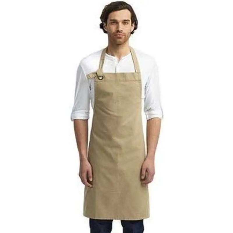 Artisan Collection by Reprime RP130 Unisex Calibre Heavy Cotton Canvas Bib Apron – Khaki