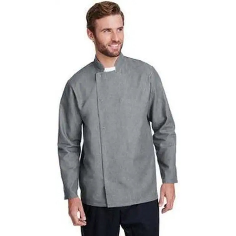 Artisan Collection by Reprime RP660 Unisex Denim Chef’s Coat – Gray Denim