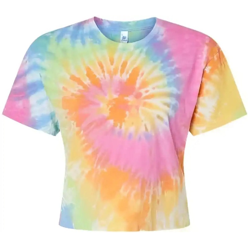 Colortone 1050 Women’s Tie-Dyed Crop T-Shirt – Eternity