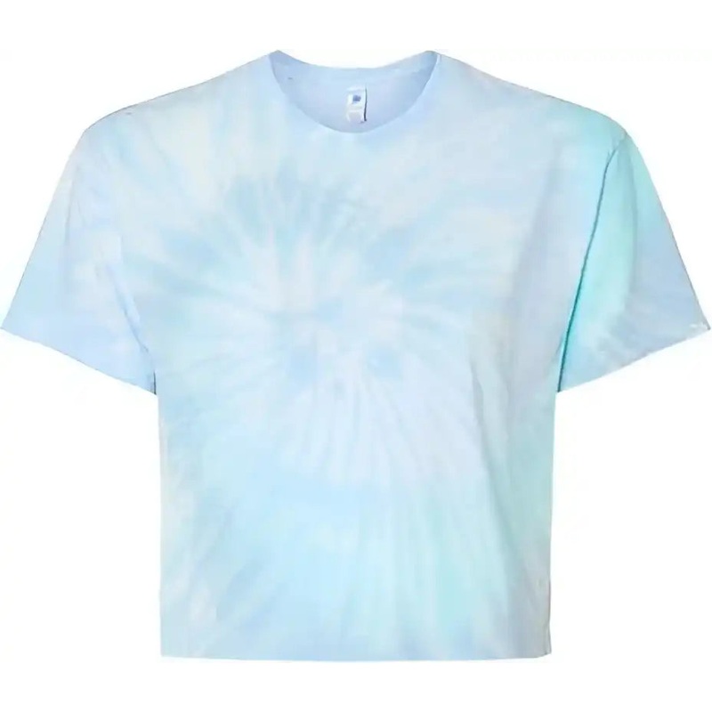 Colortone 1050 Women’s Tie-Dyed Crop T-Shirt – Lagoon