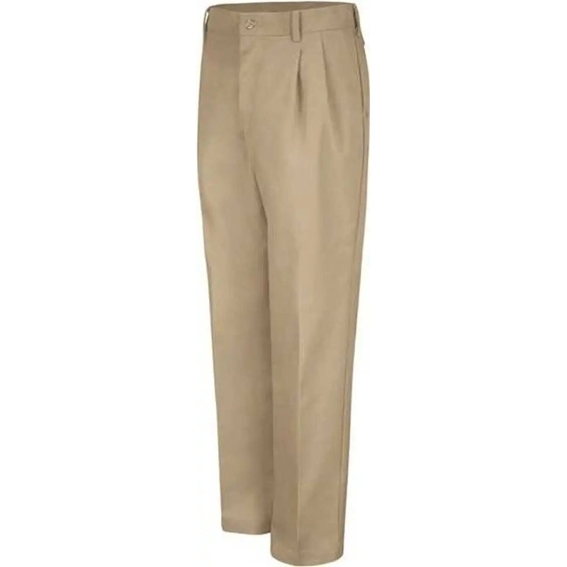 Red Kap PT38 Pleated Twill Slacks – Khaki – 34I